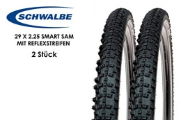 Schwalbe Mountainbike-Reifen 2 Stck 29 Zoll Schwalbe SMART SAM Fahrrad Reifen 57-622 Reflex 29 x 2.25 MTB Tire Mantel Decke