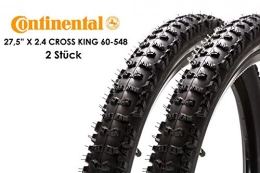 Continental Mountainbike-Reifen 2 Stück 27, 5 Zoll Continental Trail King Fahrrad Reifen 27, 5x2.40 Mantel 60-584 Decke Tire schwarz