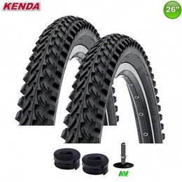 2 x Kenda Mountainbike-Reifen 2 x Kenda Fahrradreifen K-898 Fahrradmantel Decke - 50-559 (26 x 1.95) mit passenden AV Schluchen