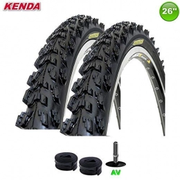 2 x Kenda Mountainbike-Reifen 2 x Kenda K-829 MTB Fahrradreifen Decke 26 x 1.95-50-559 schwarz + 2 Schluche AV