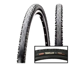 CST Mountainbike-Reifen 2 x Reifen 26 x 1.60 (44-559) C1096P Traveller, All Season Compound, DEMISLICK für Mountainbike oder Straße, schwarz, aus Gummi