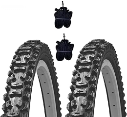 2 x Reifen Kenda 20 x 1.95 (50-406) + Kammern gratis Reifen aus Gummi schwarz gezackt MTB Kinder Mountainbike