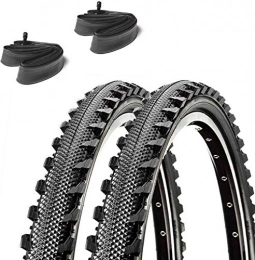 ASC Mountainbike-Reifen 2x Fahrrad 24x1.95 47-507 Semi Slick Reifen und Schläuche Klein Mountainbike MTB / Hybrid Fahrrad