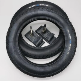 Black Mountainbike-Reifen Black1 2x12 Zoll Galaxy Reifen mit abgewinkelten AV Schläuche | | Zoll / Maß: 12 x 2.0 | ETRTO 50-203 Decke Mantel Fahrrad Buggy Kinder Roller Anhänger
