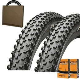 generisch Mountainbike-Reifen Continental Reifen MTB Cross King 27, 5x2.00 | 50-584 schwarz + AV Schlauch (Set 2 Stück)