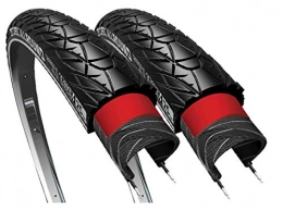 CST Mountainbike-Reifen CST 2 x Reifen 28 37-622 28x1 3 / 8 x1 5 / 8 mm Sensamo Allround Reflektorstreifen Schwarz + SV Fahrrad Reifen (Ohne Schläuche)