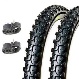 ECOVELO Mountainbike-Reifen ECOVELO Unisex – Erwachsene 26 x 1.95 MTB Reifen und Schlauch 26 x 1, 95 (50-559), Schwarz