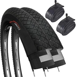 Fincci Ersatzteiles Fincci Set Fahrradreifen 20 Zoll 20x1.95 53-406 Reifen Fahrradmantel mit Autoventil Schläuche Fahrradschlauch für BMX MTB oder Kinder Fahrrad (2er Pack)