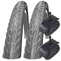 Impac Ersatzteiles Impac Streetpac 26" x 1.75 Mountain Bike Tyres with Schrader Tubes (Pair)