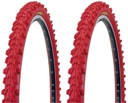 Kenda Ersatzteiles KENDA 2 x MTB Reifen farbige Fahrradreifen 26 Zoll 50-559 26 x 1.95 (ROT)