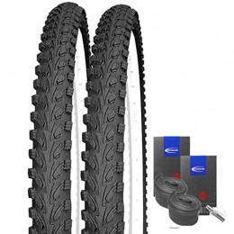 Kenda Mountainbike-Reifen KENDA Set: 2 x K898 schwarz MTB Reifen 26x1.95 + Schwalbe SCHLÄUCHE Dunlopventil