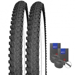 Kenda Mountainbike-Reifen KENDA Set: 2 x K898 schwarz MTB Reifen 26x1.95 + Schwalbe SCHLÄUCHE Rennradventil