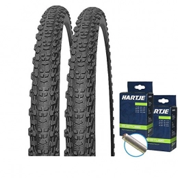 MITAS Mountainbike-Reifen Mitas Set: 2 x Scylla Fahrrad MTB Reifen 24x1.90 / 50-507 + SCHLÄUCHE Autoventil