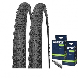 MITAS Ersatzteiles Mitas Set: 2 x Scylla Fahrrad MTB Reifen 24x1.90 / 50-507 + SCHLÄUCHE Dunlopventil