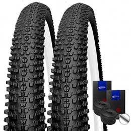 Kenda-Set Mountainbike-Reifen Set: 2 x Kenda K1153 MTB Reifen 27, 5x2.10 / 52-584 + 2 Schwalbe SCHLÄUCHE Autoventil