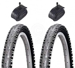 Vancom Ersatzteiles Vancom Fahrradreifen für Mountainbike, inklusive Schläuchen mit Schraderventil, 26 x 1, 95, 2 Stück