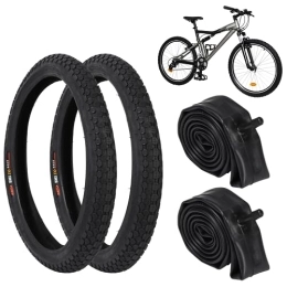 yeesport Mountainbike-Reifen yeesport Mountainbike-Reifen, 50, 8 x 5, 4 cm, mit 2 Fahrradschläuchen, 50, 8 cm x 4, 8 cm - 5, 4 cm AV 32 mm Ventil, Ersatz-Reifen und Schläuche, pannensichere Fahrradreifen