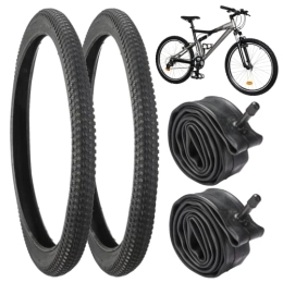 yeesport Ersatzteiles yeesport Mountainbike-Reifen, 50, 8 x 5 cm, mit 2 Fahrradschläuchen, 50, 8 cm x 4, 8 cm - 5, 4 cm AV 32 mm Ventil, Ersatz-Reifen und Schläuche, pannensichere Fahrradreifen