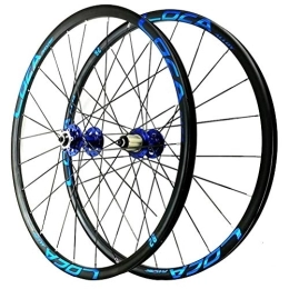 CHICTI Mountainbike-Räder 26 27 5-Zoll-MTB-Mountainbike-Laufradsatz Leichtmetall-Doppelwandfelge Scheibenbremse Schnelle Veröffentlichung 6 Pawl 8-12 Geschwindigkeit 24H (Color : Blue, Size : 26in)