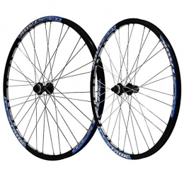 Zatnec Ersatzteiles 27.5 Zoll Fahrrad Rad Set Scheibenbremse Schnelle Veröffentlichung Laufradsatz Zentralverriegelung Nabe Doppelwandig MTB Felge Zum 7, 8, 9 Geschwindigkeit (Color : Blue)