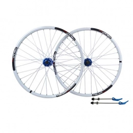 Bike Wheel Mountainbike-Räder Bike Wheel Mountainbike Wheelset Vorder- und Hinterrad Satz 26" Scheibenbremse Schnellspanner Fahrrad-Rad-Aluminium-Legierung Rad (Color : White)