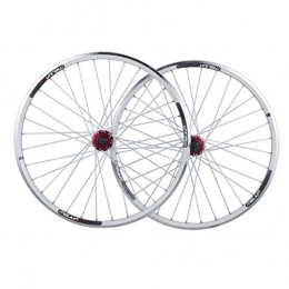 CHICTI Mountainbike-Räder CHICTI 26 Zoll Fahrrad Wheelset Double Wall Aluminum Alloy Hybrid Disc V Bremse Quick Release gedichtete Lager 8 9 10 Speed ​​Mountain Bike Draußen (Color : White, Size : 26inch)