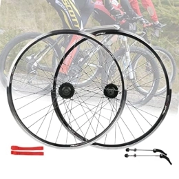 DFNBVDRR Mountainbike-Räder DFNBVDRR 24-Zoll-Laufradsatz Für Mountainbike V / Scheibenbremse Schnellspanner Laufräder 32 Speichen Felge Passend Für 6-9-Gang-Rad Faltrad (Color : Wheelset, Size : 24in Rotary)