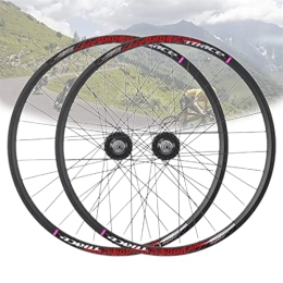 DFNBVDRR Mountainbike-Räder DFNBVDRR 24 Zoll Mountainbike-Laufradsatz Schnellspanner Laufräder Scheiben- / V-Bremse Fahrrad-Felge 32-Loch Aluminium-Legierung Kugellager Nabe Für 8 / 9 / 10 Gang (Color : Red, Size : Rotary)