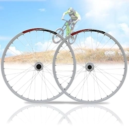 DFNBVDRR Ersatzteiles DFNBVDRR Mountainbike-Laufradsatz 26 Zoll Aluminium-Legierung Felge 32H Scheibenbremse MTB-Laufradsatz Schnellspanner Fahrrad-Laufräder Passend Für 7-10 Gang Kassette (Color : White, Size : 26'')