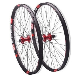ZCXBHD Mountainbike-Räder Fahrrad-Laufradsatz 26 27.5 29 Zoll Mountainbike-Laufradsatz Scheibenbremse 32 Löcher Felge 120 Klicks Schnellspanner MTB-Laufrad Für 7-12 Gang Kassette (Color : Red, Size : 29inch)