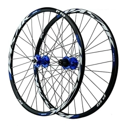NEZIAN Mountainbike-Räder Fahrrad Laufradsatz 26 / 27.5 / 29 Zoll MTB Scheibenbremse Doppelwandig Aluminiumlegierung Felge Schnellspanner 3 Klaue 7-12 Geschwindigkeit (Color : Blue, Size : 27.5inch)
