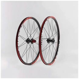 HWL Ersatzteiles HWL MTB Fahrrad Laufrad 26 Zoll, Doppelwandig Schnelle Verffentlichung Scheibenbremse XC AM Rennrder 24 Lcher kompatibel 8 9 10 11 Geschwindigkeit (Color : Red, Size : 27.5 inch)