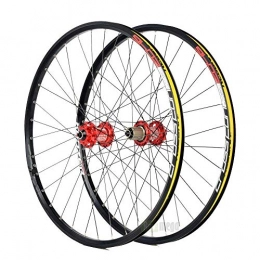 LOYFUN Ersatzteiles LOYFUN Durable Mountainbike-Rad, Leichtgewicht 26"Laufradsatz Mountainbike Disc MTB Road Wheels (Farbe : Rot)