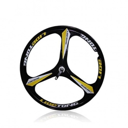 MBZL Mountainbike-Räder MBZL Fahrrad Laufradsatz, 26 Zoll 3-Speichen Mountainbike Integrated Rear Wheel Set Scheibenbremse Magnesiumlegierung Wheel Set (Color : Yellow)