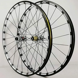 Mountain Bike Ersatzteiles Mountain Bike Barrel Welle Wheel Set Gerade-Pull 24-Loch 4 Bearing Scheibenbremse 26" / 27.5" 3-Seiten-CNC-Aluminiumfelgen Titanium Carbon Drum (A Pair Wheels) (Color : Titanium, Size : 27.5")