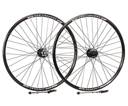 SHBH Ersatzteiles Mountainbike Disc Brake Laufradsatz 26'' / 27'' / 29" / 700c Fahrradfelge MTB-Räder QR Schnellspannnabe für 7 / 8 / 9 / 10-fach Kassette (Color : Black, Size : 26inch)