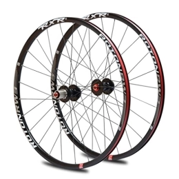 SHBH Ersatzteiles Mountainbike Disc Brake Wheelset 26 / 27.5 / 29" MTB Rim Quick Release Wheels 24H Hub for 9 / 10 / 11 Speed Cassette Bicycle Wheelset 1791g (Color : Black, Size : 27.5'')