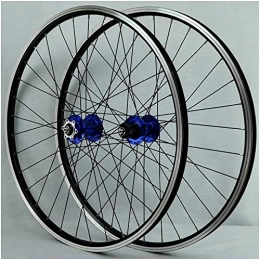 FOUFA Mountainbike-Räder Mountainbike Laufradsatz, Aluminiumlegierung Felgen Scheibenbremse Fahrrad MTB Laufradsatz, Schnellspanner Vorder- / Hinterräder, Fit 8-11 Speed (Color : Blau, Size : 29inch)