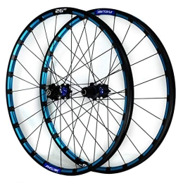 ZFF Ersatzteiles Mountainbike Radsatz 26 / 27, 5 Zoll CNC Farbe Rand Scheibenbremse MTB Vorderrad Hinterrad Rad 7 8 9 10 11 12 Fach Kassette Schnellspanner (Color : Blue a, Size : 27.5in)