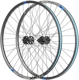 FOXZY Ersatzteiles Mountainbike-Scheibenbremsradsatz 26 / 27, 5 / 29 Zoll Schnellspannräder, Fahrradfelgen, 32H-Räder, geeignet for 12 Geschwindigkeiten (Color : Blu, Size : 26inch)