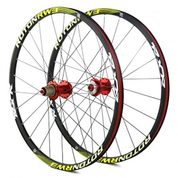 LHLCG Mountainbike-Räder Mountainbike Wheel Super Loud 5 Palin Aluminum Alloy Rim Bicycle Wheels Set Red, 26"