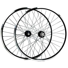 NEZIAN Mountainbike-Räder MTB Fahrrad Laufradsatz for 26 Zoll Fahrradfelgen Aluminiumlegierung Doppelwandfelge V-Brake Scheibenbremse Abgedichtete Lager 7-11 Geschwindigkeit (Color : Black)