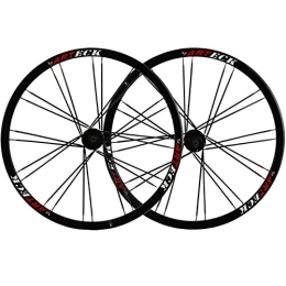 NEZIAN Mountainbike-Räder MTB Fahrrad Laufradsatz for 26 Zoll (vorne + Hinten) Doppelwandig Aluminiumlegierung Schnelle Veröffentlichung Scheibenbremse 24H 7-10 Geschwindigkeit (Color : F)