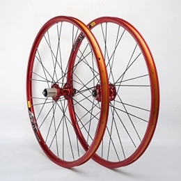 SHKJ Mountainbike-Räder MTB Fahrradfelge 26 Zoll Mountainbike Laufradsatz MTB-Felge Aluminiumlegierung Hohlkammerfelge 28 Löchern Nabe Für 8 9 10 11 Speed (Color : Red, Size : 26 inch)