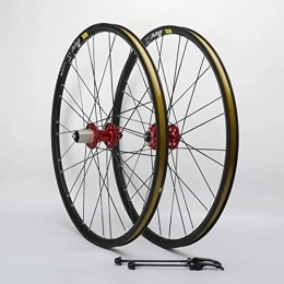 SHKJ Mountainbike-Räder MTB Fahrradfelge 26 Zoll Mountainbike Laufradsatz MTB-Felge Aluminiumlegierung Hohlkammerfelge 28 Löchern Nabe Für 8 9 10 11 Speed (Color : Red1, Size : 26 inch)