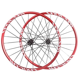 QHYRZE Ersatzteiles QHYRZE Mountainbike Laufradsat 26 / 27.5 / 29 Zoll Fahrrad Disc Brake Laufrads 24 Loch Felge Nabe Für 7 8 9 10 11 Kassette 1920g (Color : Red, Size : 27.5'')