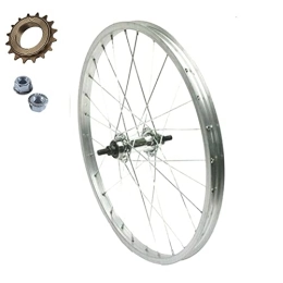 ECOVELO Ersatzteiles Rad / Felge hinten 20 Zoll x 1, 75 + Ritzel 16 Zähne 1 V Fahrrad Graziella MTB City Bike | Aluminium / Stahl