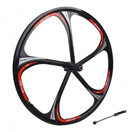 RSTO Mountainbike Kassette Radsatz 26 Zoll, Magnesiumlegierung MTB Fahrrad Vorderrad/Hinterrad 7/8/9/10/11 Geschwindigkeit - Schwarz (Color : Rear Wheel)