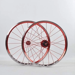 ZWB Ersatzteiles Scheibenbremse Radsatz 14 / 20 / 26 Zoll Mountainbike Radsatz Aluminiumlegierung Doppelwandige Fahrradfelge Five Peilin 120 Ring Hub (Color : Red Wheel, Size : 16 in)