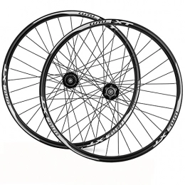 YUDIZWS Mountainbike-Räder YUDIZWS Fahrrad Laufradsatz 26 / 27.5 / 29 Zoll Aluminiumlegierung MTB Doppelwandfelgen Scheibenbremse 7 / 8 / 9 / 10 / 11 Geschwindigkeit Kartenhub (Color : Black, Size : 29inch)